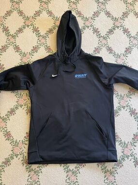 Nike Black Hoodie with Light Blue 2WAY Lacrosse Logo